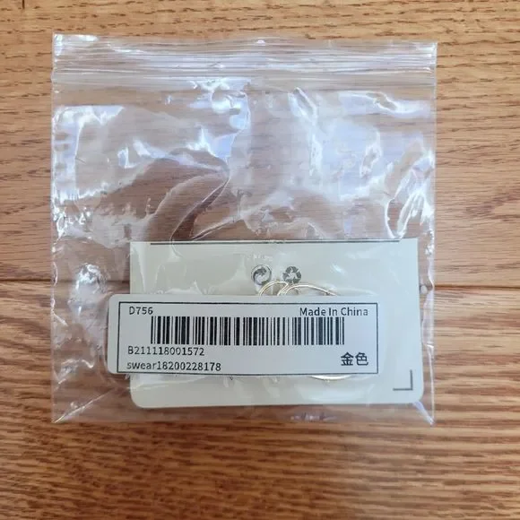 Wire frame face silhouette drop earrings gold tone - Picture 4 of 5